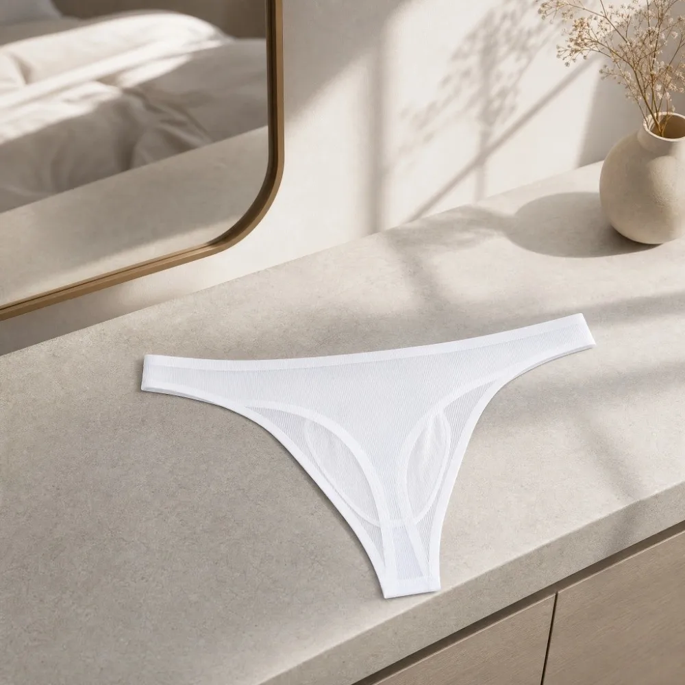 Soft Low Waist Men Ice Silk Thongs Underpants Solid Color Men's Panties Underwear Lingerie Male Briefs Men