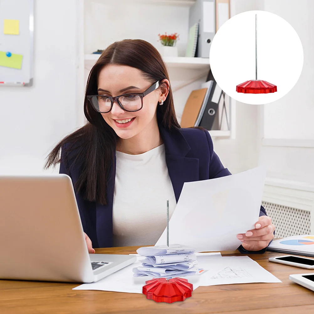 

2 Pcs Straight Rod Paper Holder Receipt Memo ganizer Office Storage Rack Document Stand File FolderKitchen Restaurant Use