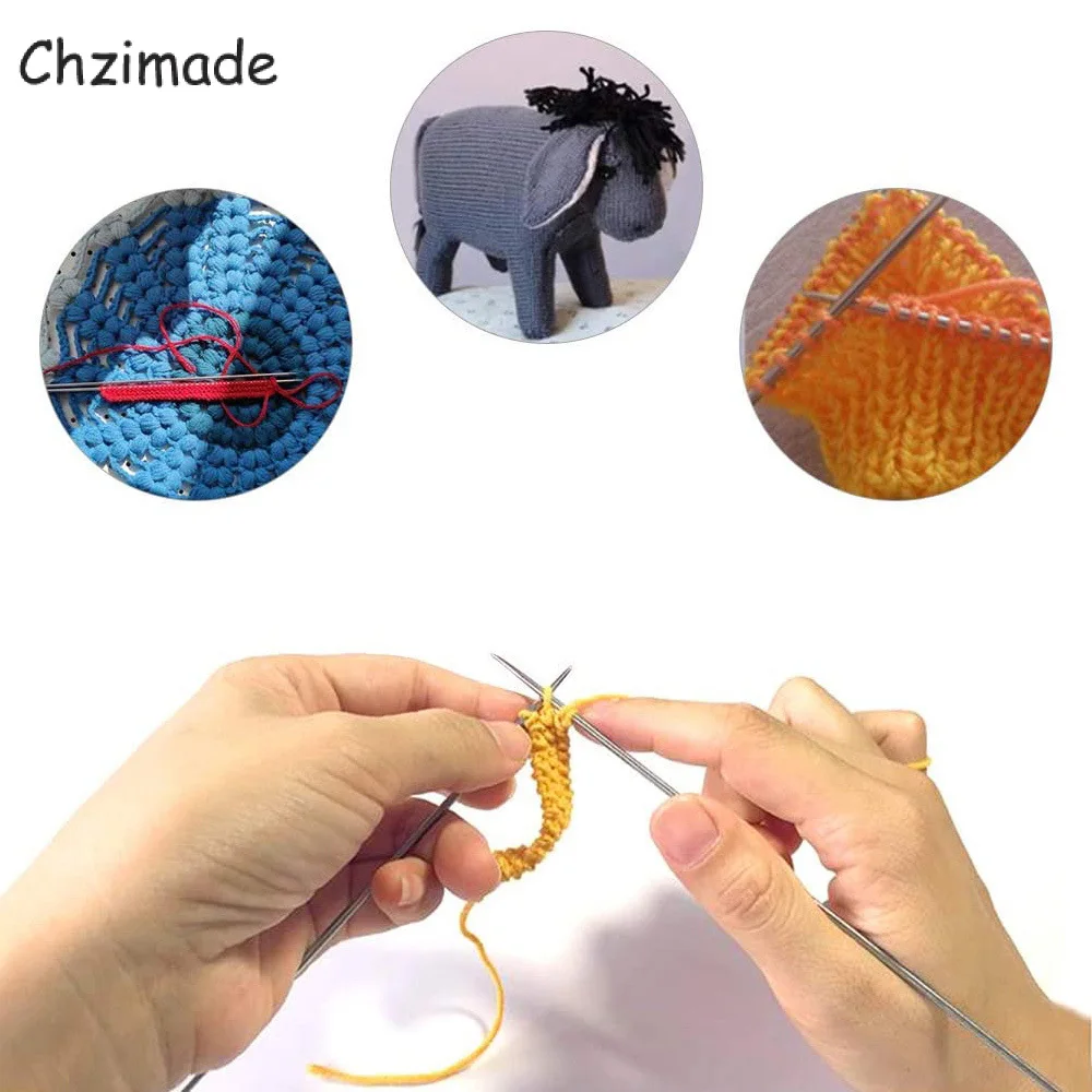 Chzimade 24 pçs 1/1.25/1.5mm de aço inoxidável longo beading agulhas de costura para contas bordado retalhos diy costura artesanato