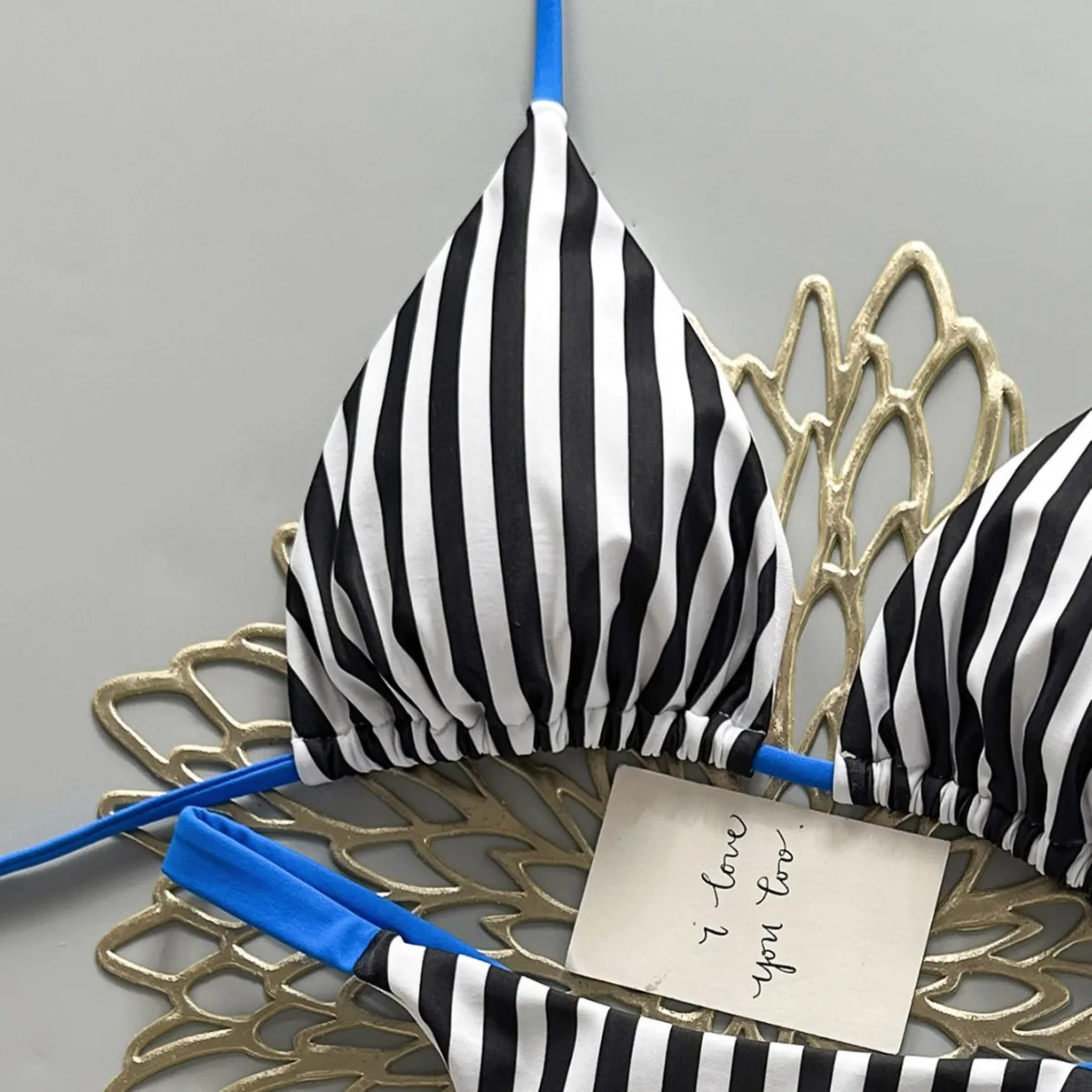 Summer 2026 New Women's Striped Bikini Fashionable Swimwear Two-Piece Swimsuit Sensual and Stylish Poolwear for Ladies