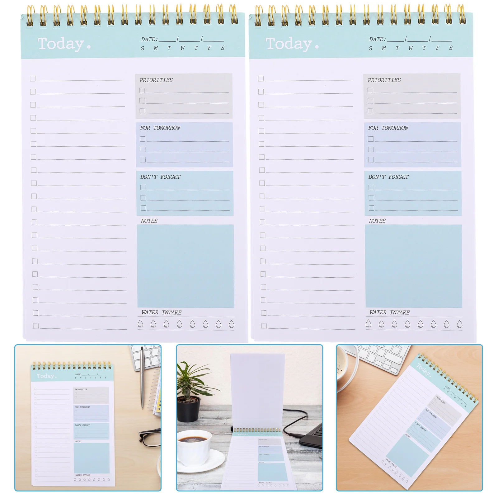 

2 Pcs Weekly Planner Notebook Halloween Paper Schedule Daily to Do Checklist Notepad Office