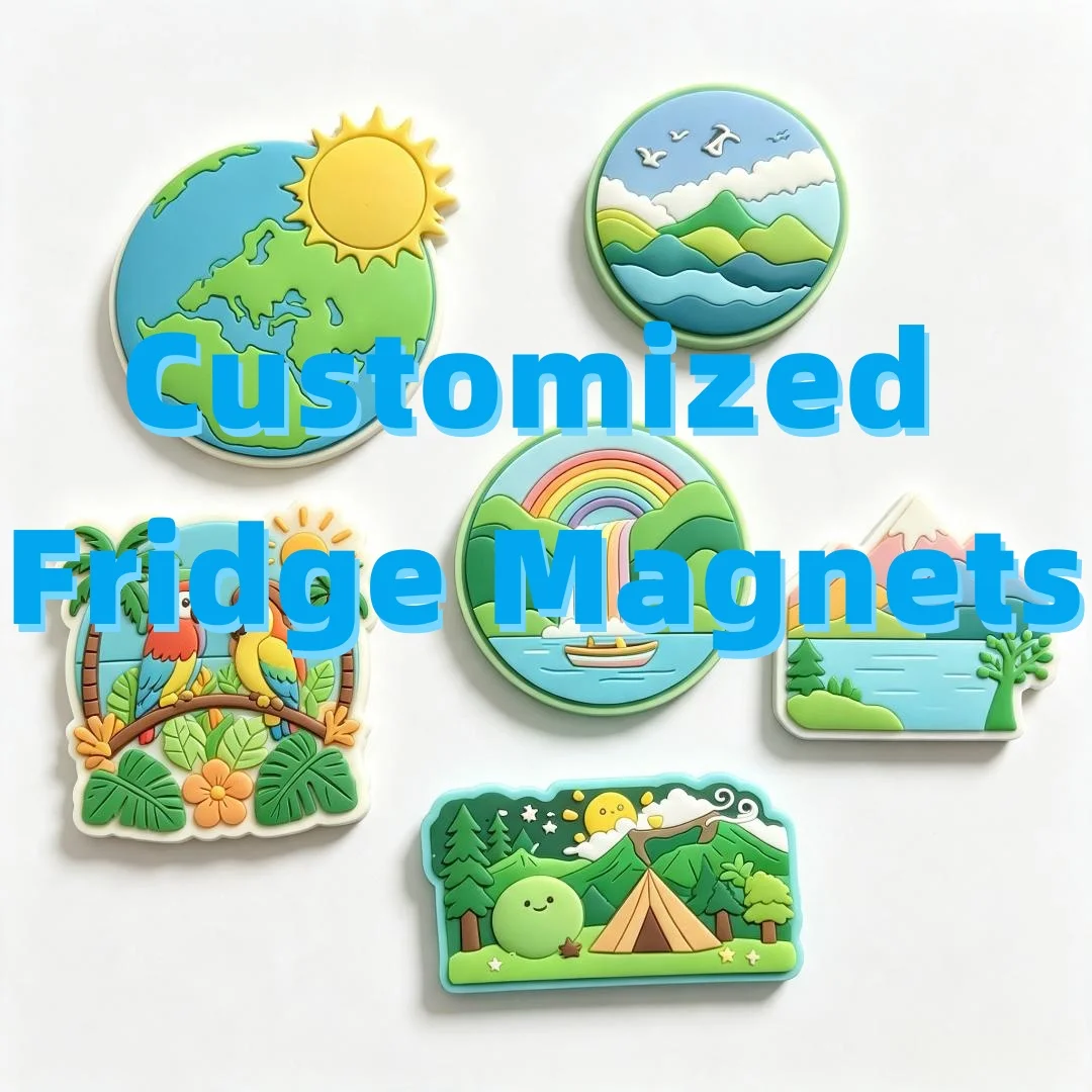 Magnetic Fridge Magnets Picture Magnets For Fridge PVC 3D Nature Parrot Mountain Travel Landscape Home Decor Souvenir