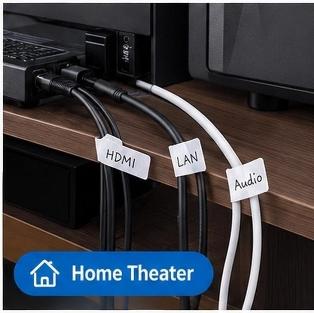 100Pcs Cable Labels Kit Writable Self-Adhesive Nylon Cord Tags Hook Loop Reusable for Office School Computer Wire Management