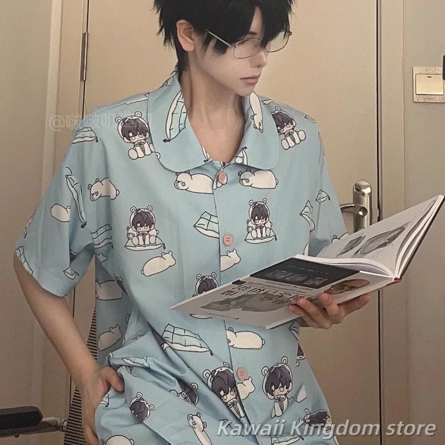 

Game Love and Deepspace Zayne Anime Cosplay Pajamas Woman Spring Short sleeve Pants Household Clothes Suit