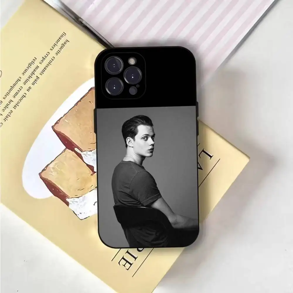 Bill Skarsgard Phone Case For iPhone 6,17,16,15,14,13,12,11 Plus,Pro Max,XS,X,XR,SE,Mini,8,7,Soft Silicone Black Cover