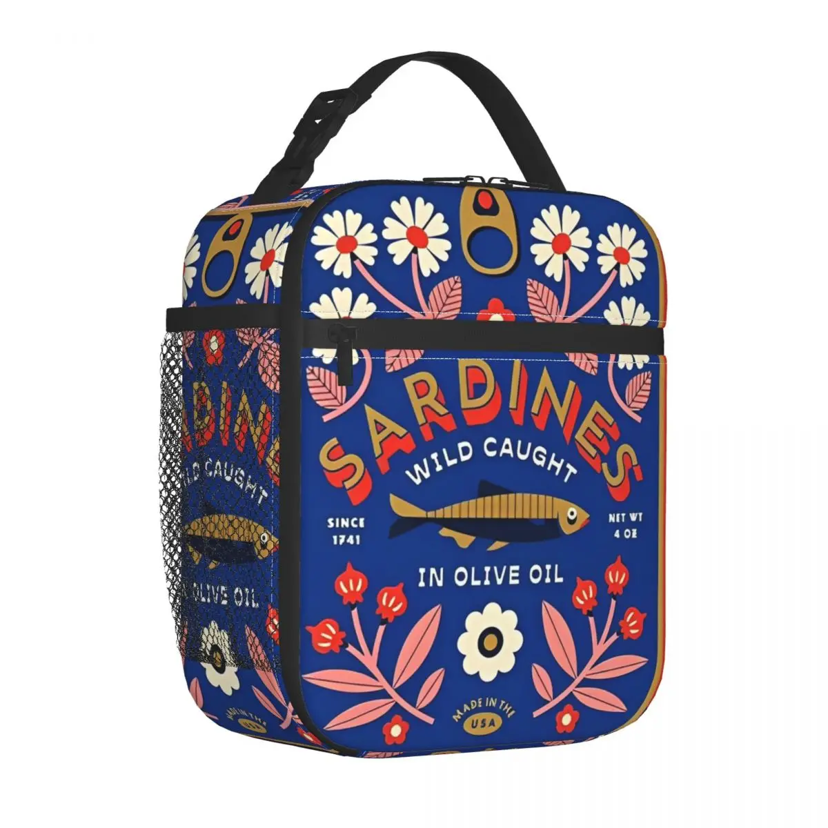 Sardines Insulated Lunch Bags Cooler Bag Reusable Meal Container High Capacity Tote Lunch Box Girl Boy Work Picnic