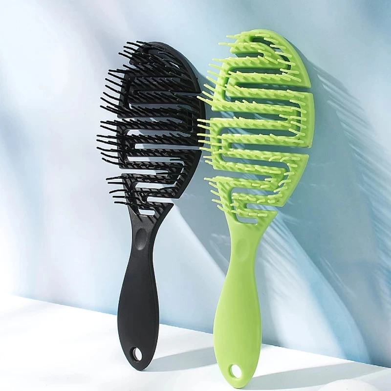 Xiaomi เปียกแปรง Pro Flex แห้งโค้งนวดหวีรูปร่างปุยซี่โครง Curling Comb สามารถใช้กับเปียกสำหรับ Easy Detangling