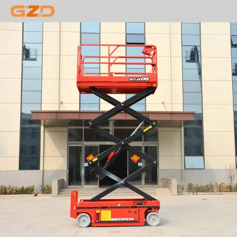 7.8m Working Height Aerial Work Electric Lifting Platform Mobile Scissor Lift Foldable Scaffolding Hydraulic