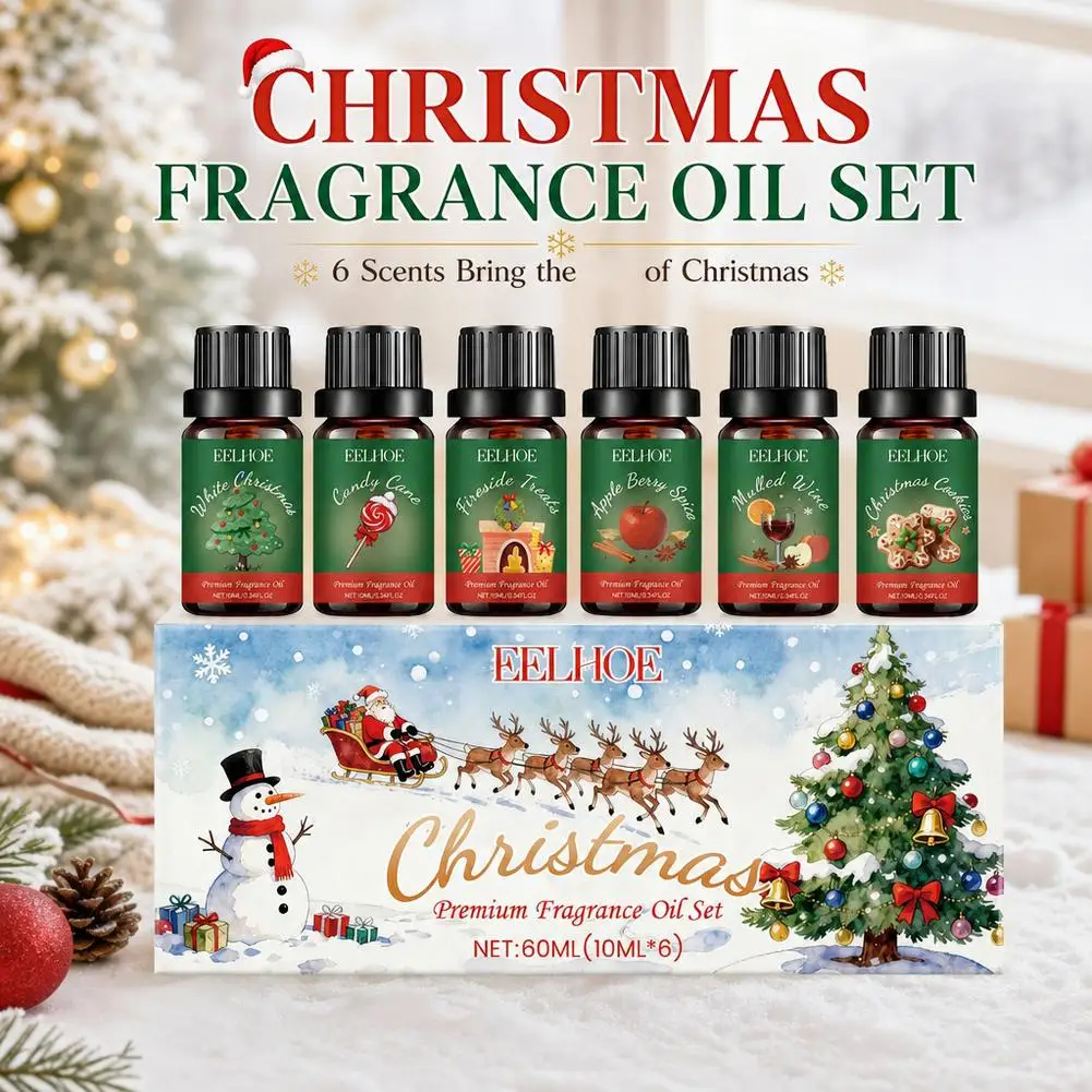6 In 1 Aromatherapy Essential Christmas Gift Set Lasting Fragrance Bakery Oil For Diffuser DIY Candle Soap