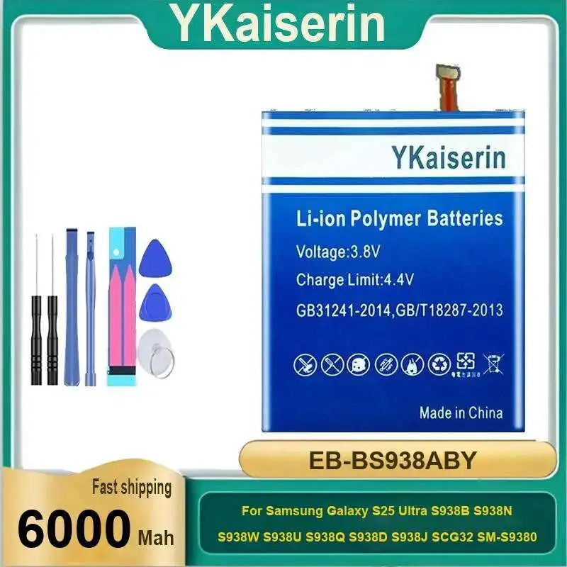

Mobile Phone Battery EB-BS938ABY 6000Mah For Samsung Galaxy S25 Ultra S938B S938N S938W S938U S938Q S938D S938J SCG32 SM-S9380