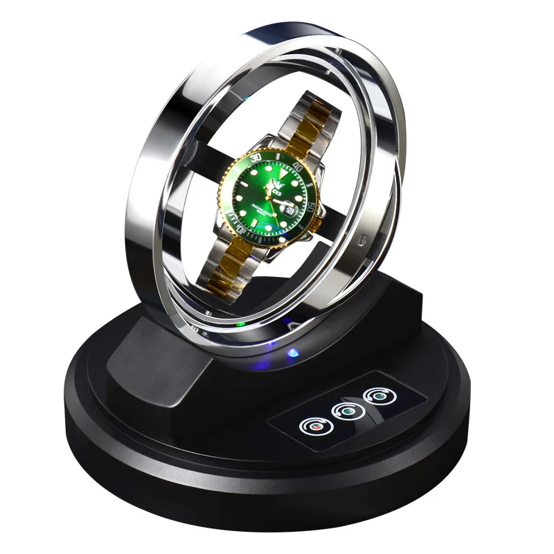 

Luxury Watch Metal Shaker Mechanical Watch Rotary Placer Watch Winder LED Display Box Silent Wiggler Storage Box