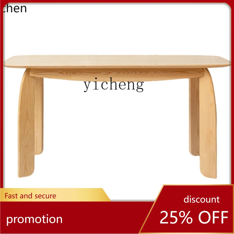 ZML Gentleman Table Nordic Modern Simple Home Small Apartment Dining Table Ins Internet Celebrity Wooden