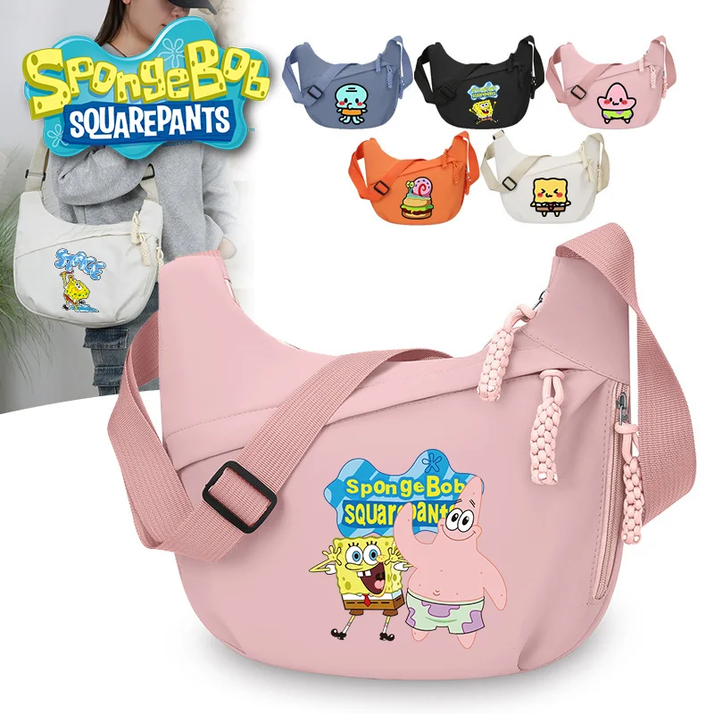 

Cute Cartoon Spongebob Crossbody Bag Anime Character Patrick Star Pattern Large-capacity Portable All-match 2026 Outdoor Fashion