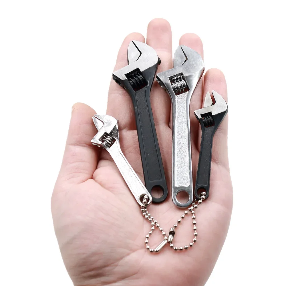 1Pc Adjustable Mini Open Wrench 1Pc All Steel 2.5 4 Inch for