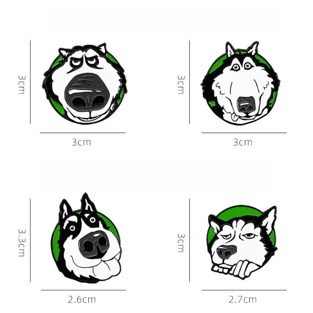 Who Can Refuse Cheap and Cute Husky Brooch Funny Husky Badge Weld Mental State of The Hook Repair Onto Package