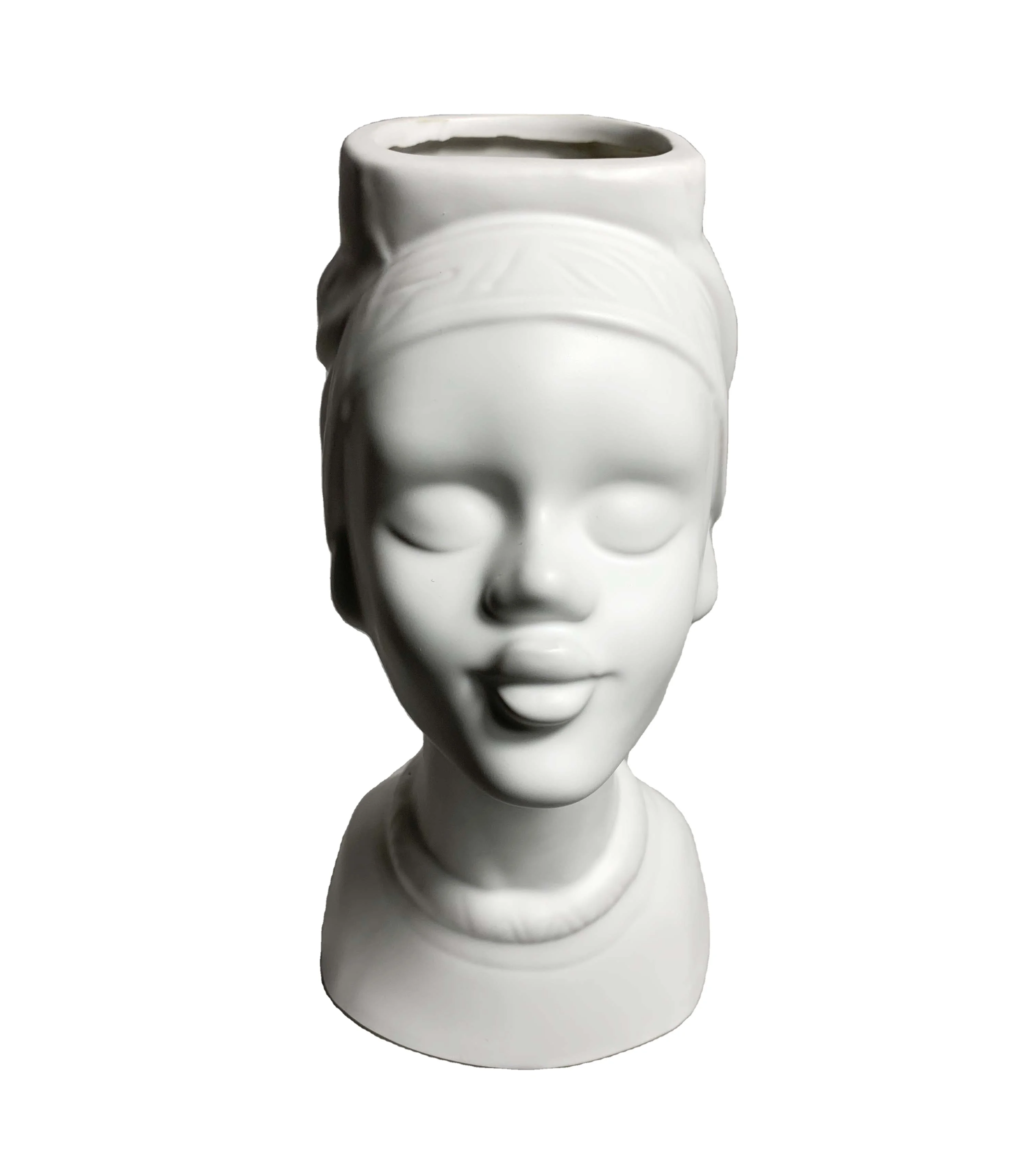 Concrete Head Kissing Face Planter Pots, Greek Goddess Cement Planter, Weatherworn Ceramic Flower Pot on Trend Sculptures