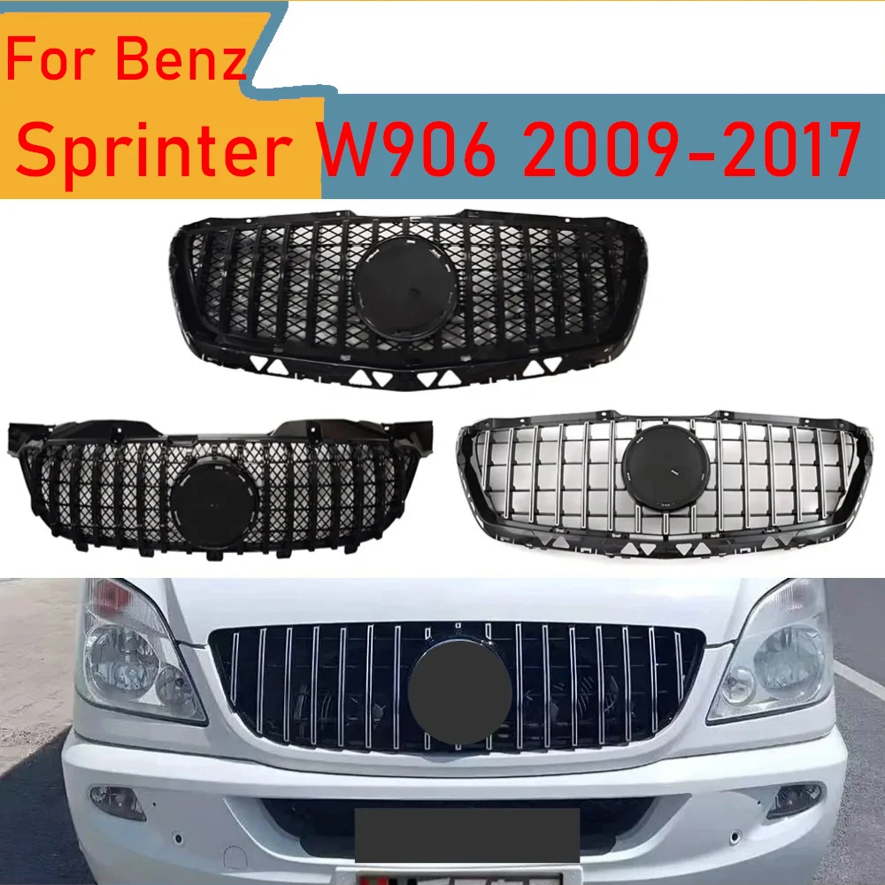 

Для Mercedes Sprinter W906 2009-2012 2013-2016 передняя решетка сетка черный глянцевый обновленный комплект кузова тюнинг внешние автомобильные аксессуары