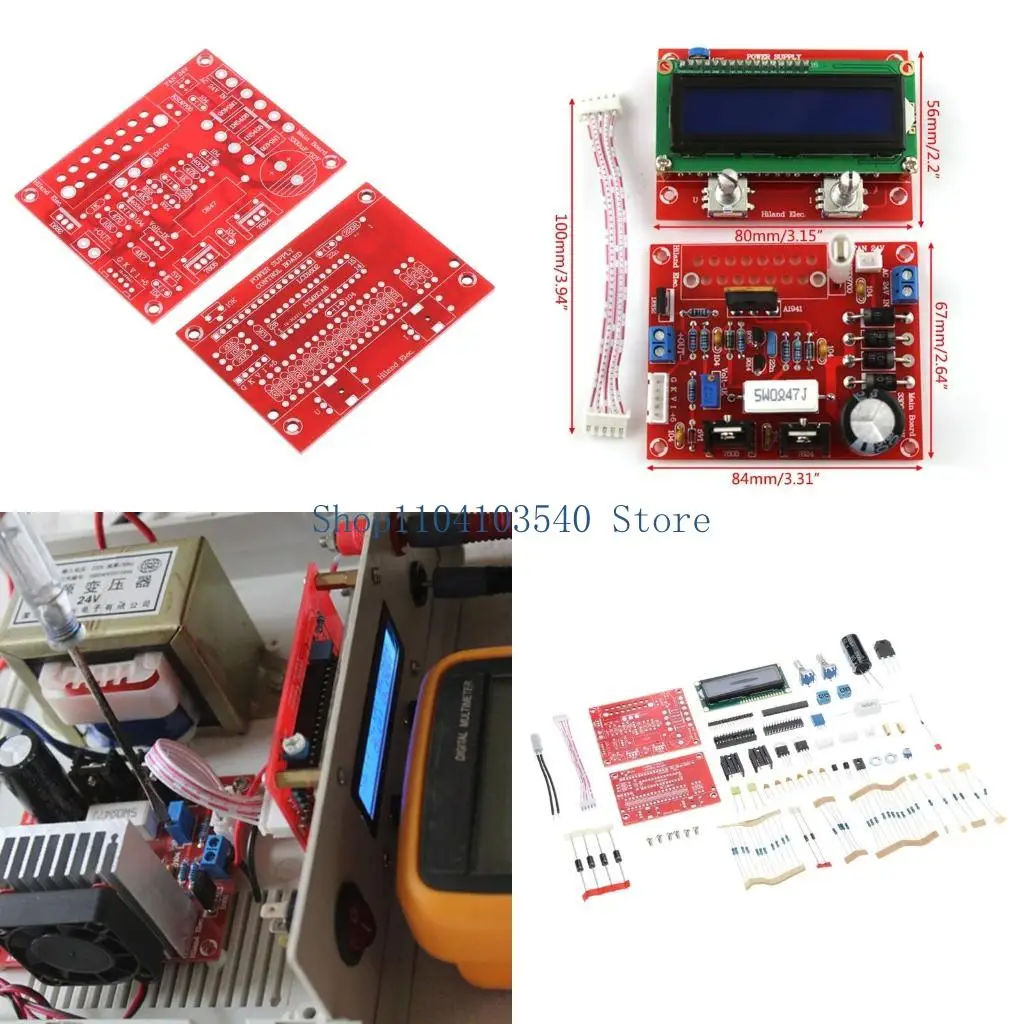 

02DC Power Supply DIY Regulated Power Supply Module Adjustable 0-28V 0.01-2A Easy Assemble Suitable for DIY Durable