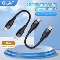 0.25M Type C Usb Ios Cable Fast Charging Data Cord Short Portable Mini Cable Charge for Power Bank Mobilephone Wire usb c cable