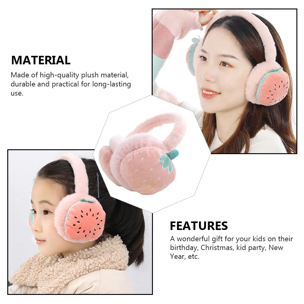 

1pc Fruit Embroidery Winter Ear Protectors For Kids Unisex Cartoon Earmuff Cartoon Earmuffs Winter Earmuff Ear Cover