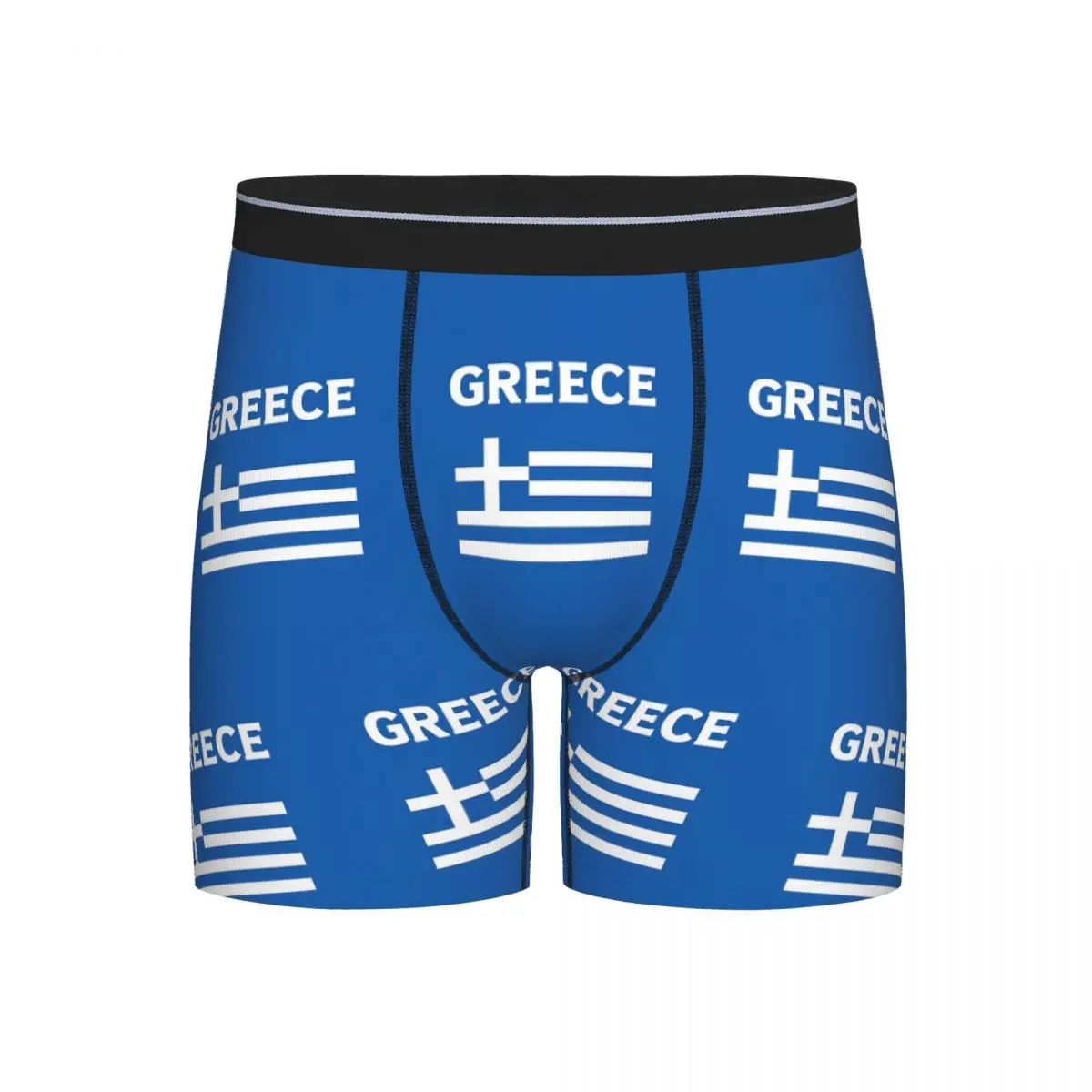 

Long Boxer Underpants Shorts Greece Greek Flag Panties Male Comfortable Underwear for Homme Man Boyfriend Gifts