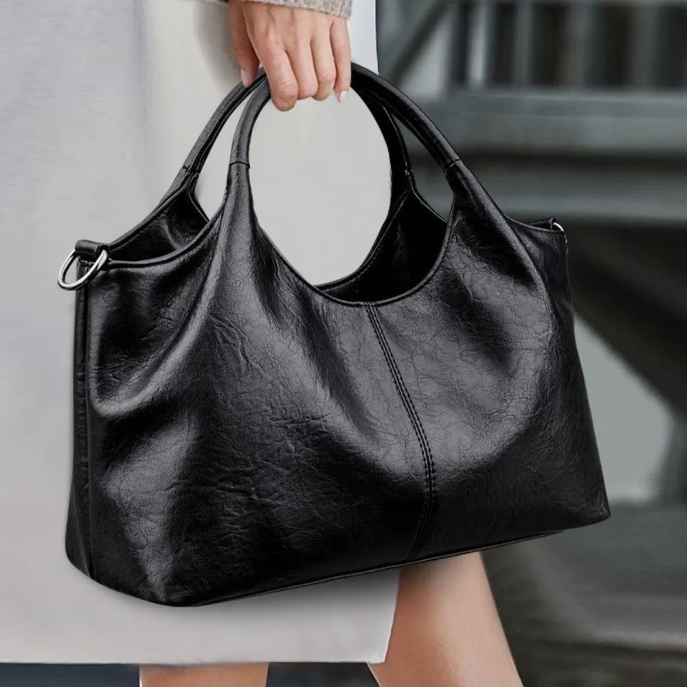 

Fashion PU Leather Tote Bag Large Capacity Soft Texture Crossbody Bag Lightweight Shoulder Bag Women