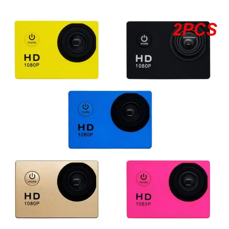 2PCS Inch Action Camera Full 1080P Waterproof Underwater Sports Camera 500 Mega Go Out Helmet Video Recording DV Car Cam