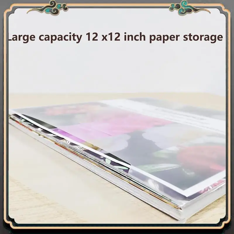 Reliable-20Pcs Transparent Scrapbook Organizer Envelopes Storage Pockets Sleeves For Storing 12X12inch With 60 Pcs Label Sticker