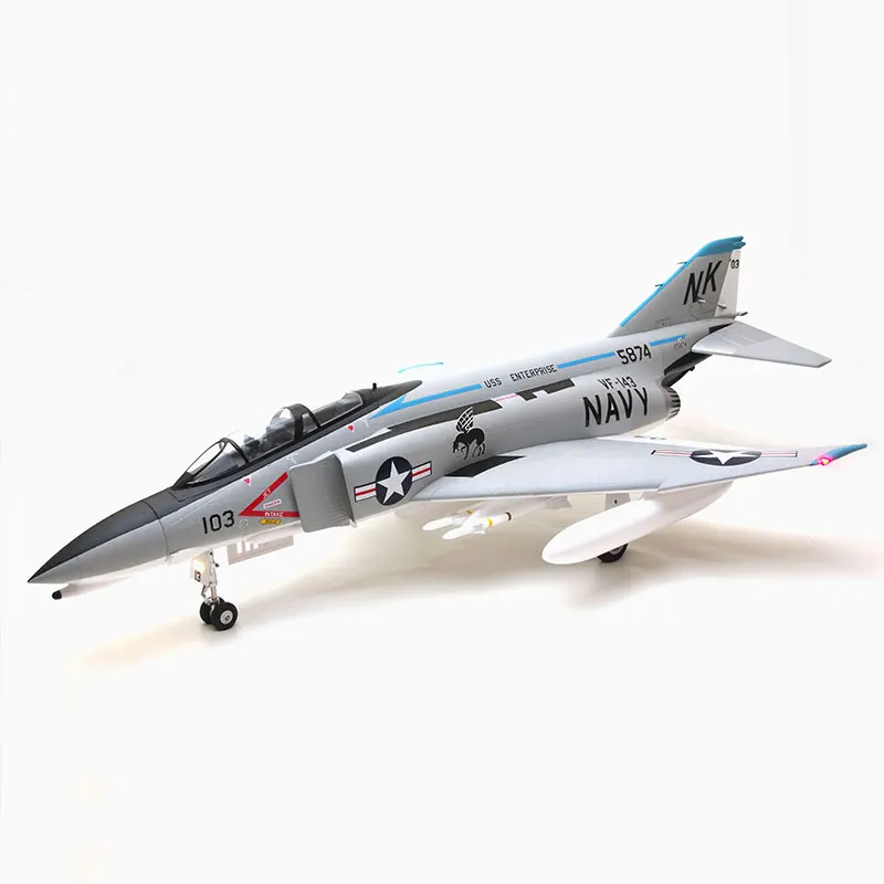 Fms 80mm canal F4 modèle fantôme avion train d'atterrissage rétractable avec rabats canal chasseur cadeau pour enfants