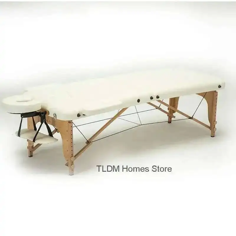 

Bed Portable Massage Acupuncture Physical Therapy Tattoo Beauty Salon Folding Massage Bed Salon Furniture Wooden Massage Tables