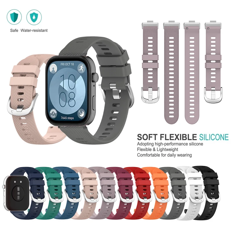 For Huawei Watch Fit 3 fit3 / Fit 2 / Fit special edition Strap+Connector Sports Silicone Band