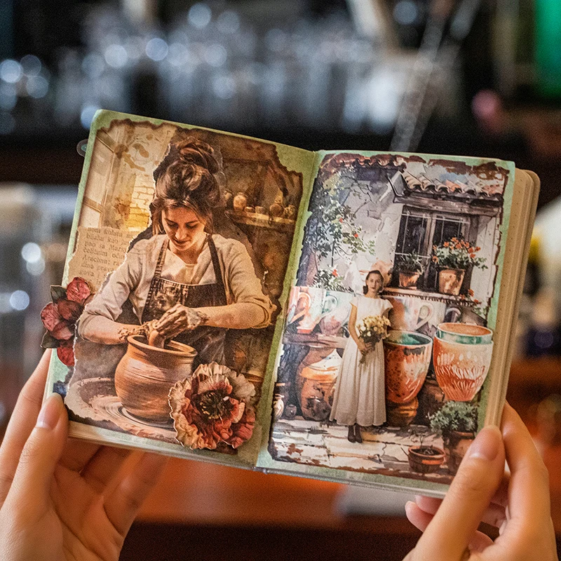 

30-листный креативный альбом для вырезок, винтажные материалы, бумажный комбинированный комплект, сделай сам, мусорный журнал, коллаж, фотоальбом, ретро-фоновая бумага