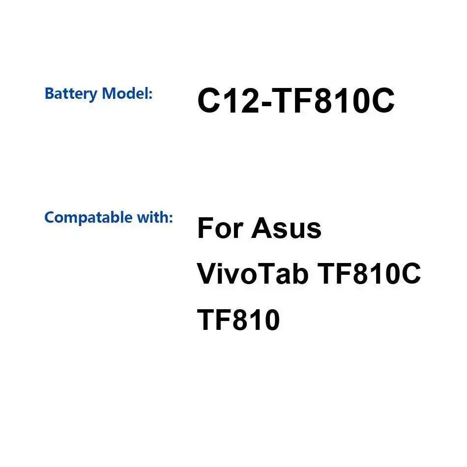 

7940 мАч стабильный C12-TF810C для Asus Vivotab TF810C TF810 аккумулятор для планшета высокая эффективность