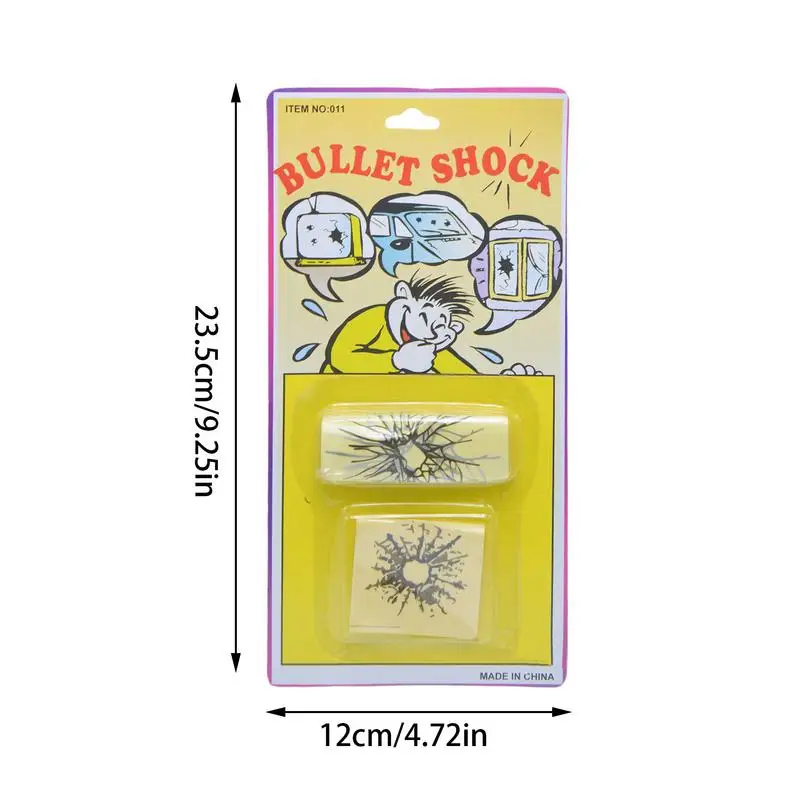 Glass Bullet Hole Stickers Funny Shot Sticker Broken Screen Prank Decals Fake Bullet Shot Sticker Ultra-Realistic Fake Bullets