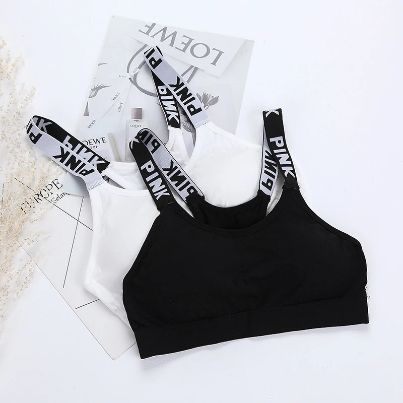 Women Sport bra Fitness Top Letters Yoga Bra For Black White Running Yoga Gym Fitness Crop Top Women Push Up Sports Bras