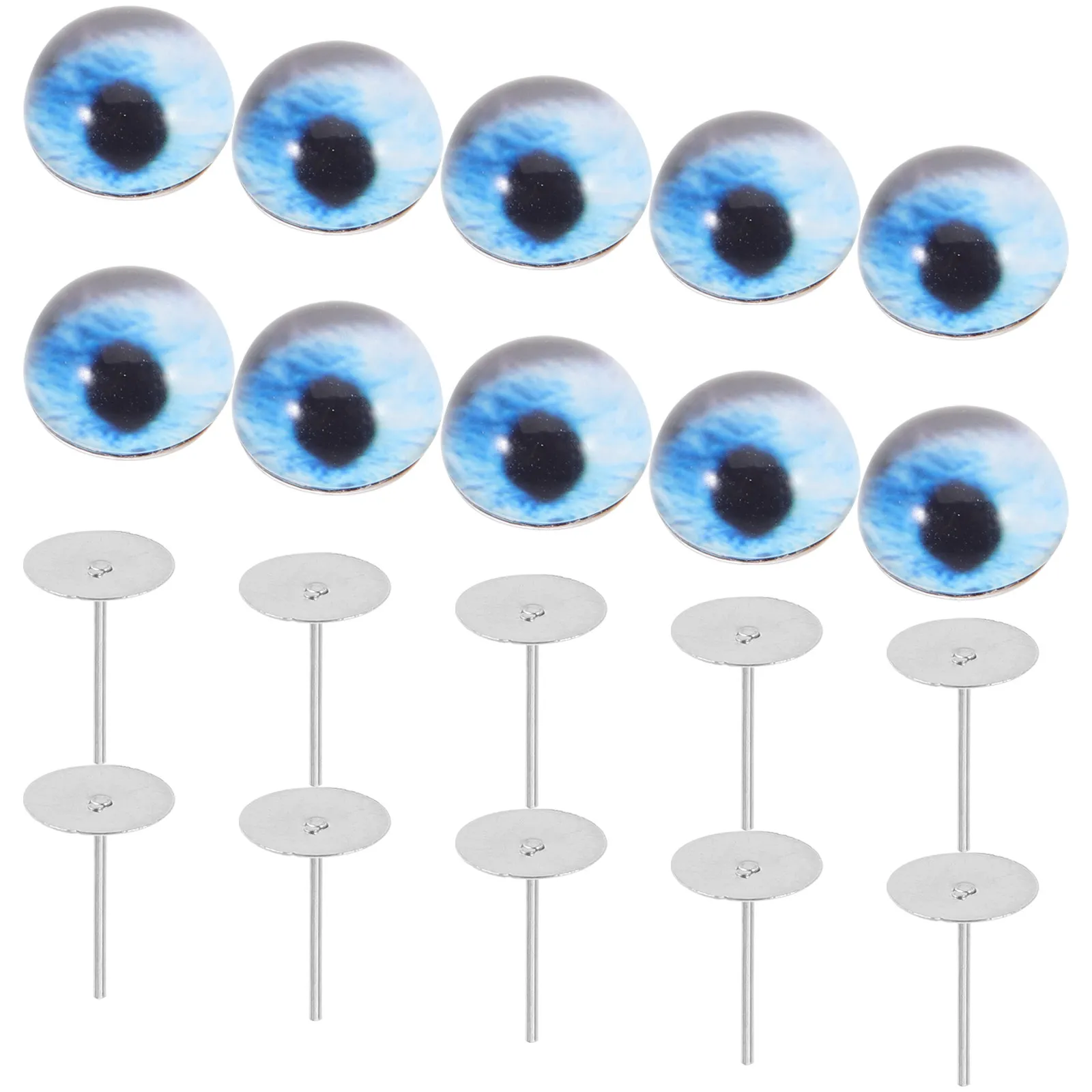 5Pairs Sheep Wool Felting Cat Eyes Handmade Glass Natural Realistic Eyes for Needle Felting Craft Animal Accessories