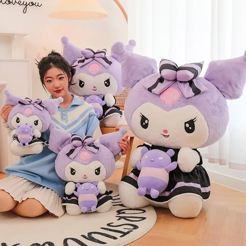 35/60cm bonito melodia boneca kuromi brinquedo de pelúcia sanrio menina dormir cama dos desenhos animados travesseiro presente para melhor amigo