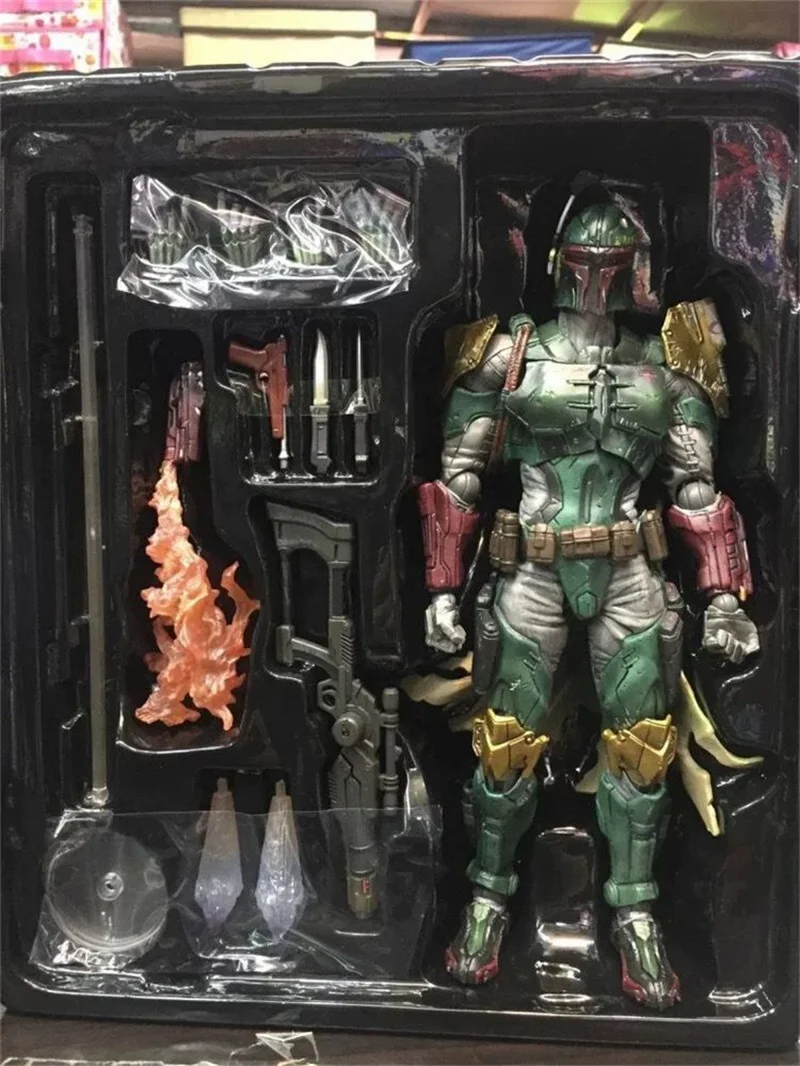 

Play Arts Boba Fett Action Figures Stormtrooper Darth Vader Maul Star Wars Figure Collectible Model Gift