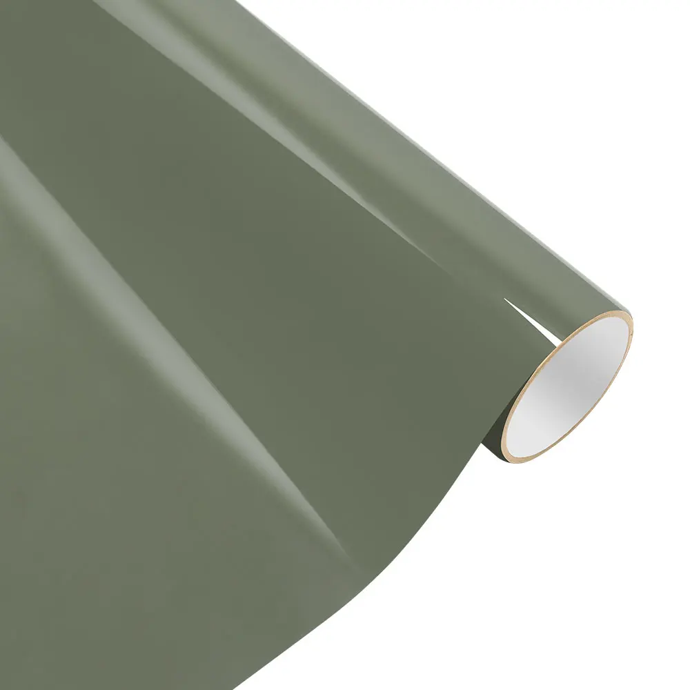 Car Sticker Ultra Gloss Combat Green Wrapping Vinyl Film PET Sticker Bubble Free Auto Decals Car Accessories Exterior Decoration
