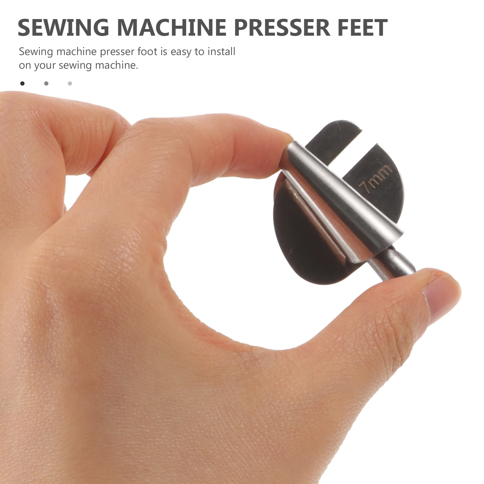 

4pcs Stainless Steel Sewing Machine Hemmer Roll Edge Presser Foot For Domestic Sewing Machine Small Presser Foot Attachment