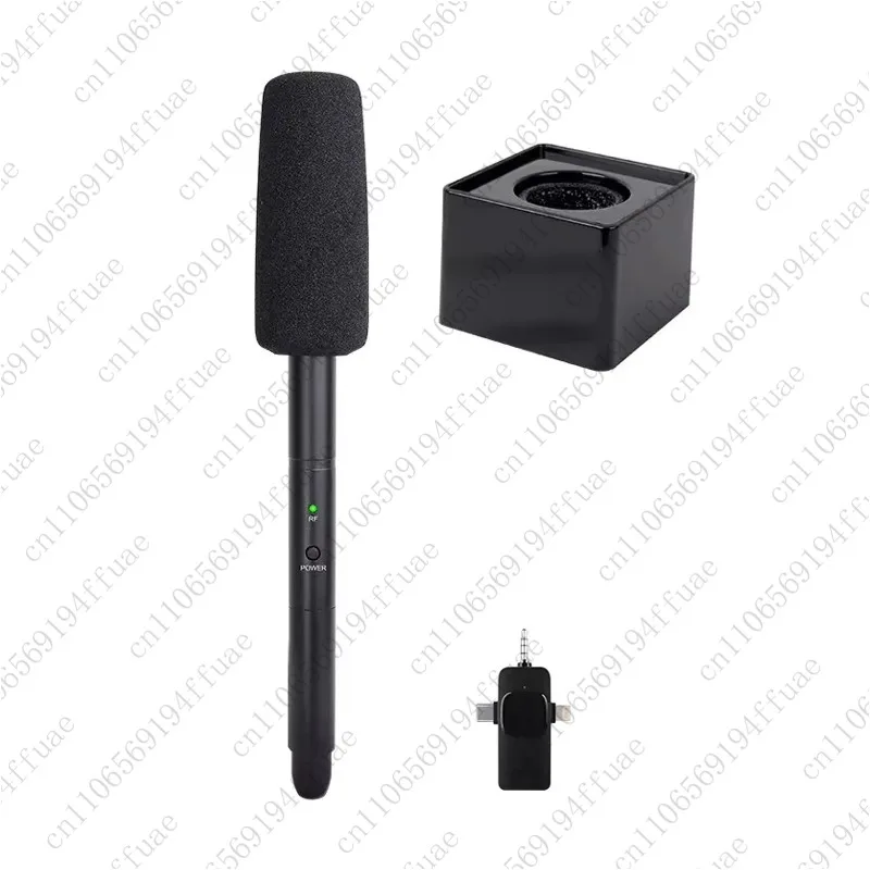 Wireless Interview Microphone, Designed for Journalists To Eliminate Outdoor Street Noise, Featuring A Cordless Microphone