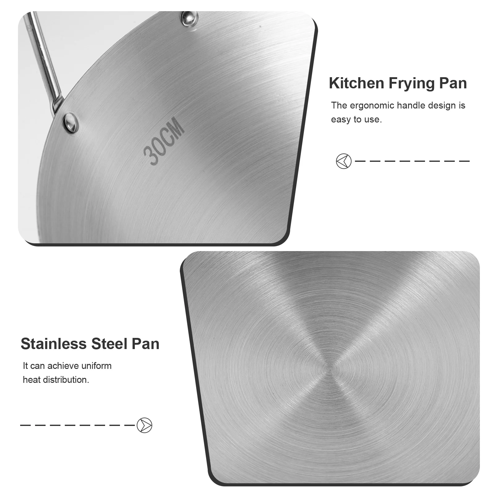 

Stir-Frying Pan Round Bottom Wok For Gas Stove Non-Stick Cooking Pot Kitchen Utensil Heat Retention Frying Pan