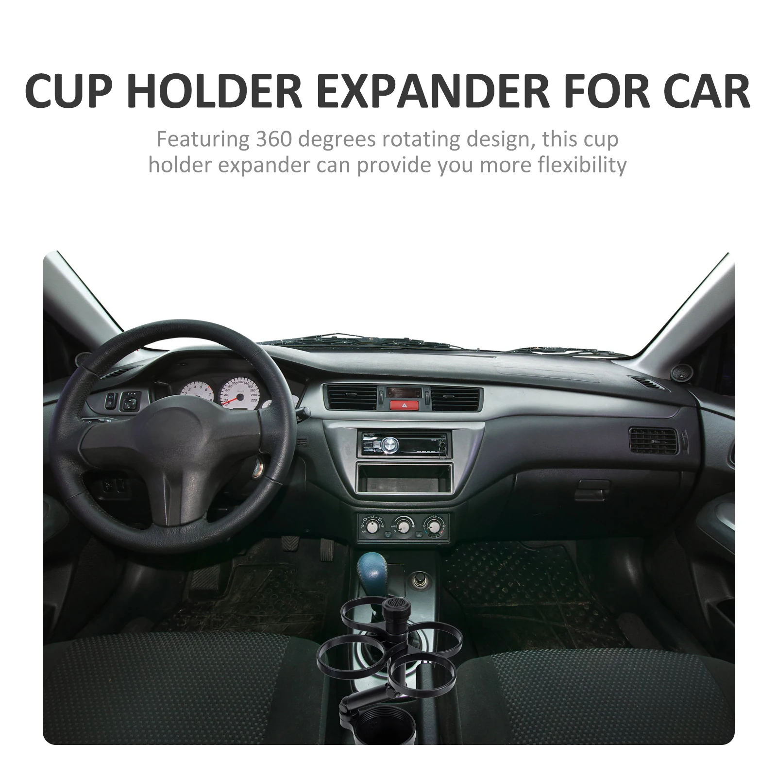 

Cup Holder Expander for Holders Rotating Mugs Automobile Water Bottle Rack Abs Car Coffee