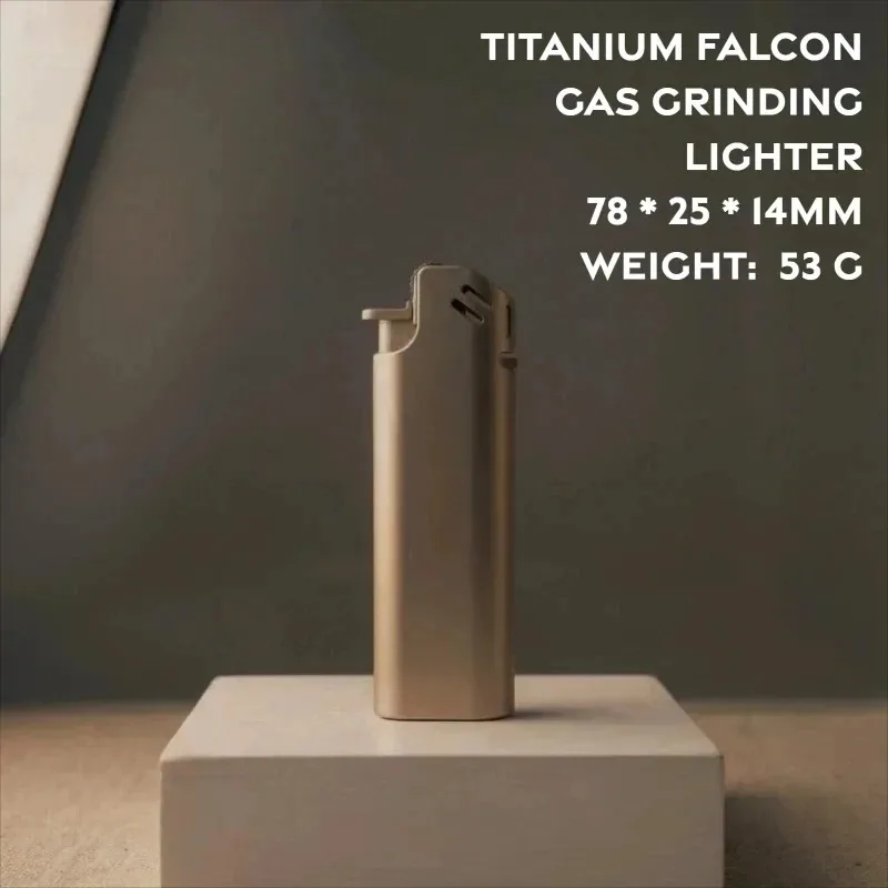 2026 Luxury Full Titanium Flame Gas Lighter Metal Matte Pocket Wheel Refillable Portable Compact & Durable Cigarette Men Gift