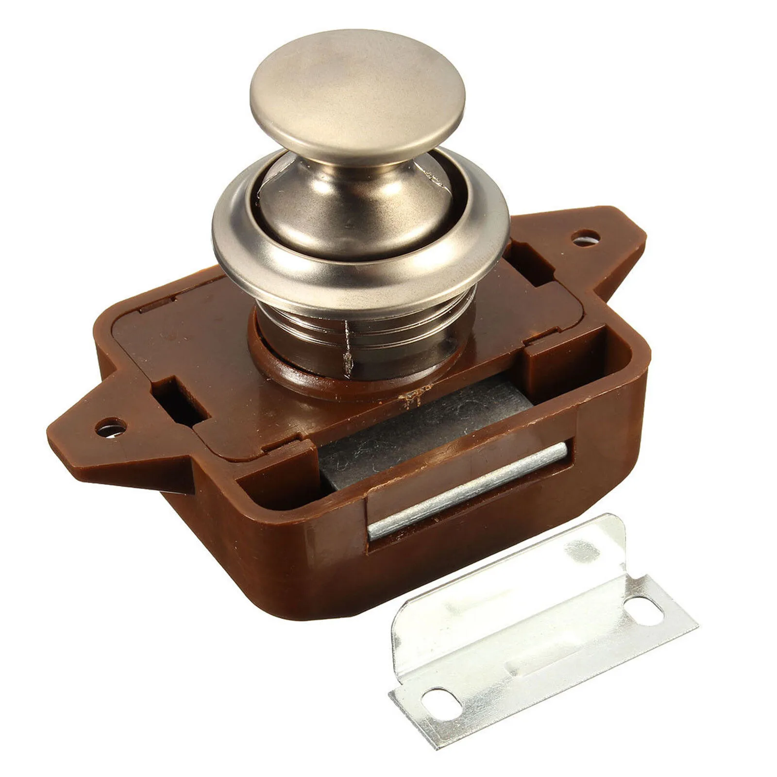 1PC Catch Lock Push Button Schrank Camper Caravan Schrank Tür Möbel Latch Knopf Farbe Elegante Hohe Qualität