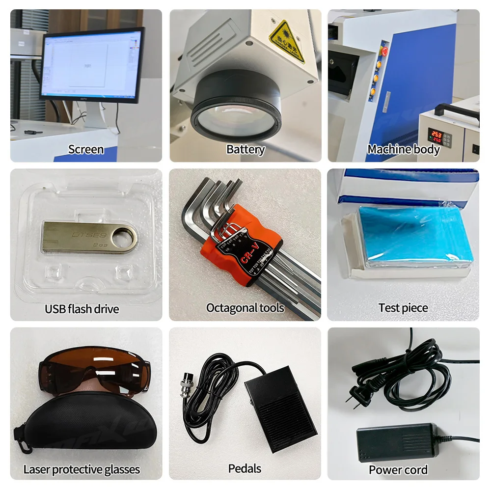 آلة ألياف الليزر Maxwave UV العلامات بالليزر للأجزاء الصناعية الطبية