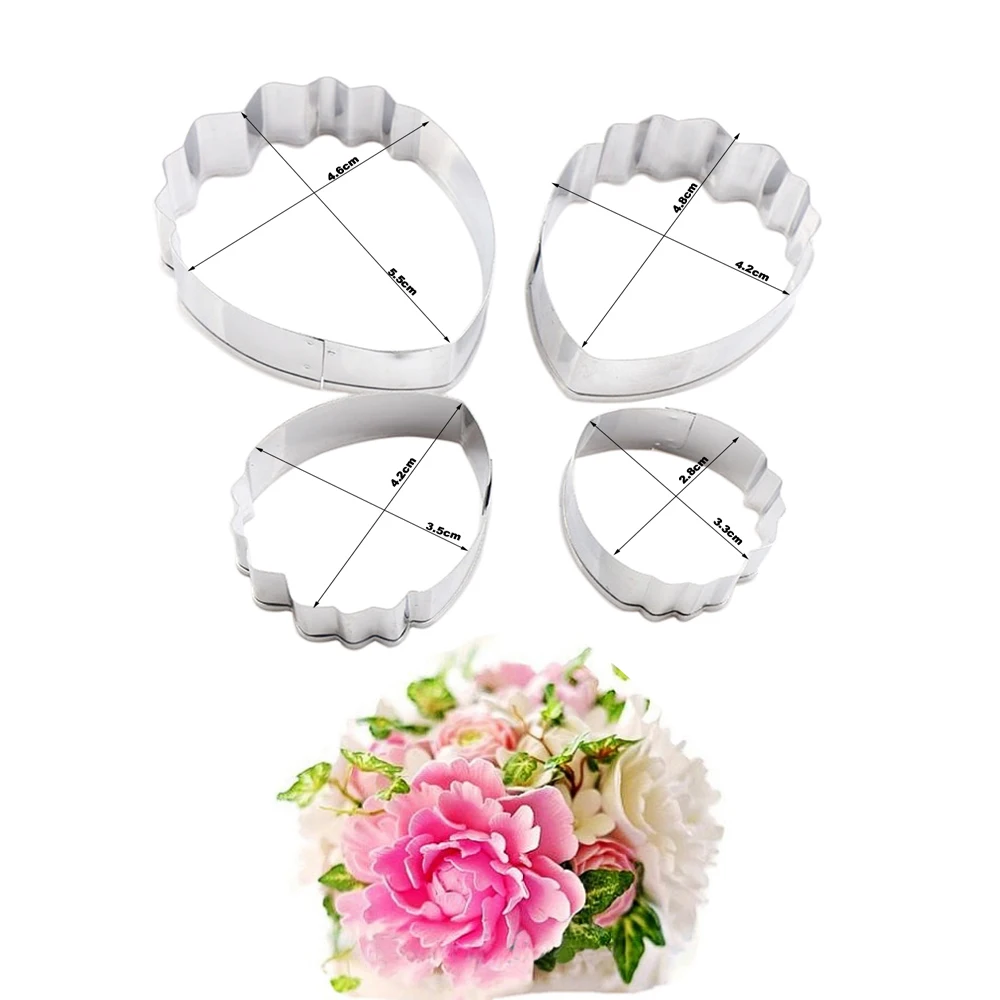 Large Peony Veiner Silicone Mold Flower Fondant Flower Cutter Gumpaste Mould Cake Decorating Tools,Sugarcraft Mold CS258