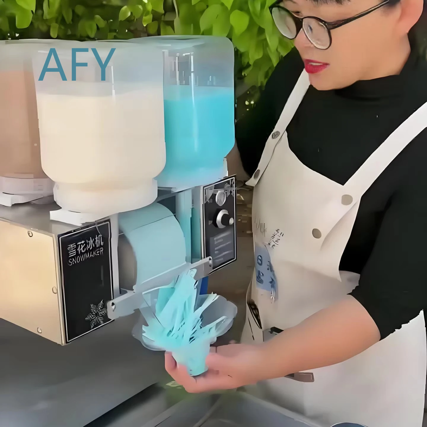 BINGSU Snow New Taiwan Commercial Ice Shaving Crusher Shaver Flaker Machine for Home Use for Ice Cream Shop for Cafe for
