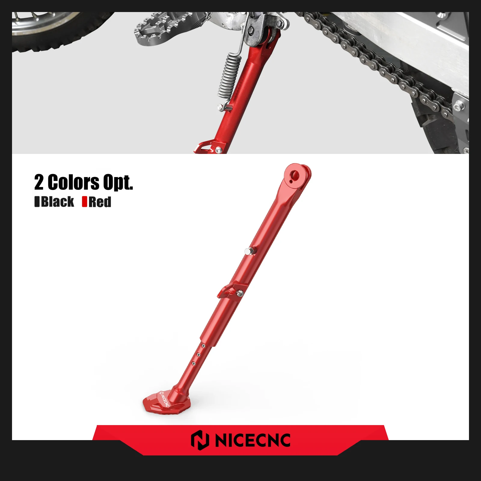 NICECNC ل 2025 2024 هوندا XR650L XR 650L 1993-2025 دراجة نارية مسنده الألومنيوم الجانب حامل 3-Level قابل للتعديل تقصير 15-45 مللي متر #2