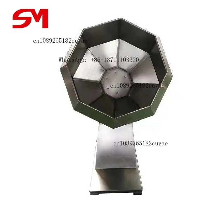 Stainless Steel Octagonal Seasoning Mixer Food Coating Mixing Machine Snack Flavor Mixer for Potato Chips Peanuts